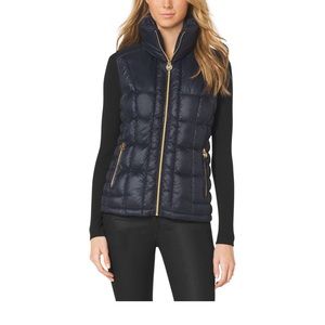 Micheal Kors Puffer Vest in Navy Blue